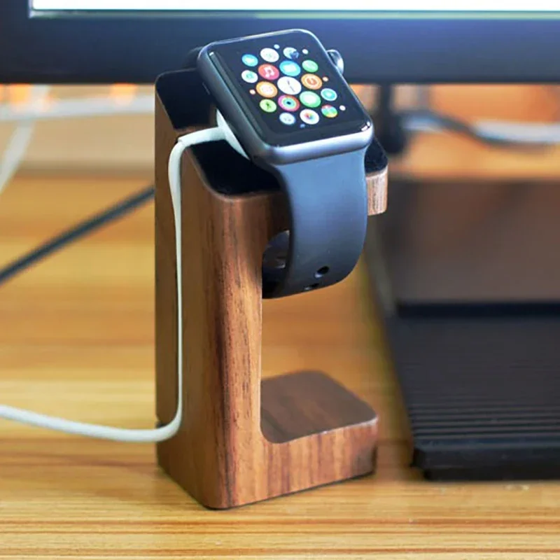 Apple Smartwatch Accessories - Pengisi daya jam Apple kayu dudukan