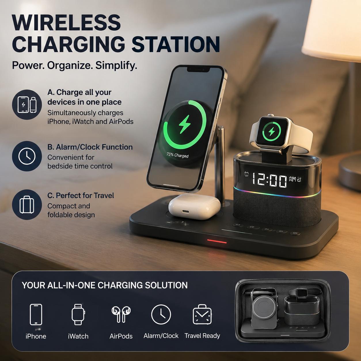 Smartwatch Ac - Stasiun Pengisian Daya Nirkabel Magnetik untuk
