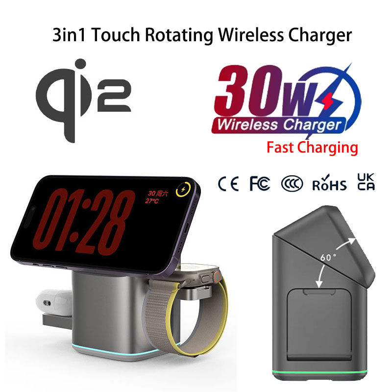 Smartwatch Ac - Pengisi Daya Nirkabel Magnetik Lipat Otomatis