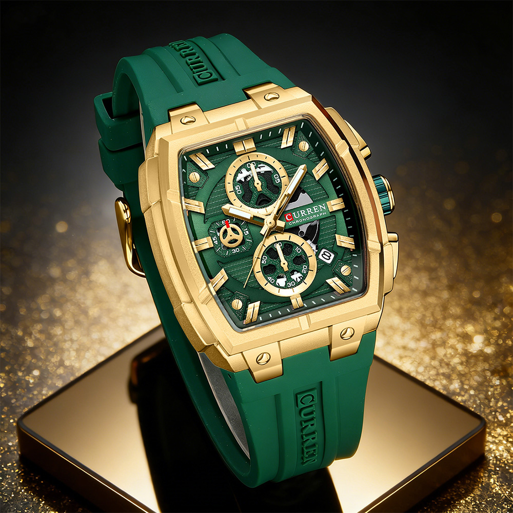 Accessories With Watch - Jam Tangan Mewah Vintage CURREN untuk