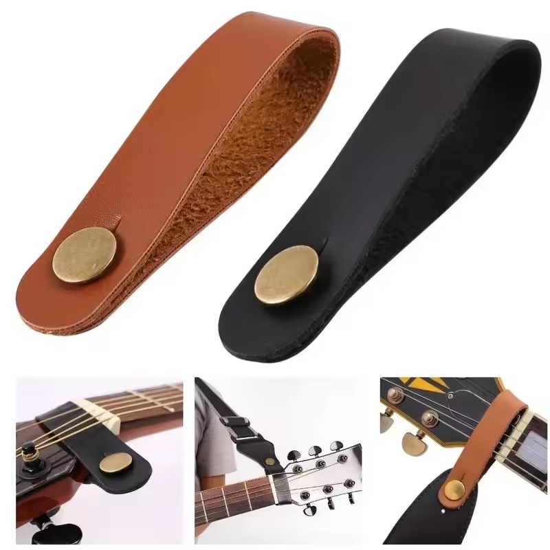 Leather Classic Strap - 1/2/3 buah Kancing Pengunci Tali Gitar