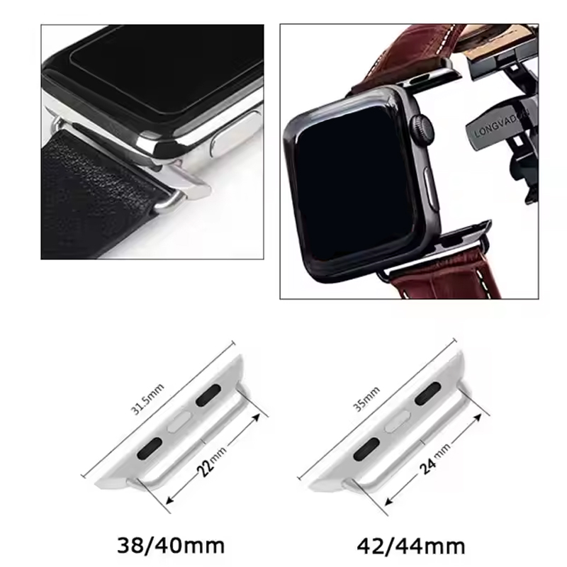 2 Buah Adaptor Konektor Baja T - Apple Smartwatch Accessories ulasan dan harga
