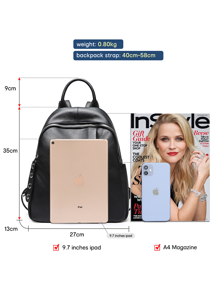 Zency Ransel Wanita Desain Ant - Leather Classic Strap ulasan dan harga