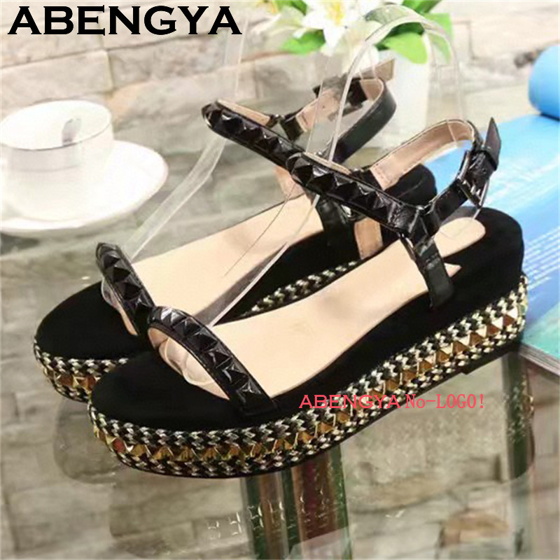 Sandal Hak Wedge Platform Sol  - Leather Classic Strap ulasan dan harga