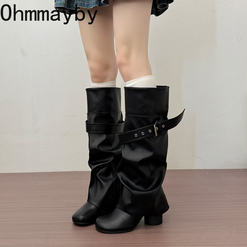 Sepatu Bot Wanita Setinggi Lut - Leather Classic Strap ulasan dan harga