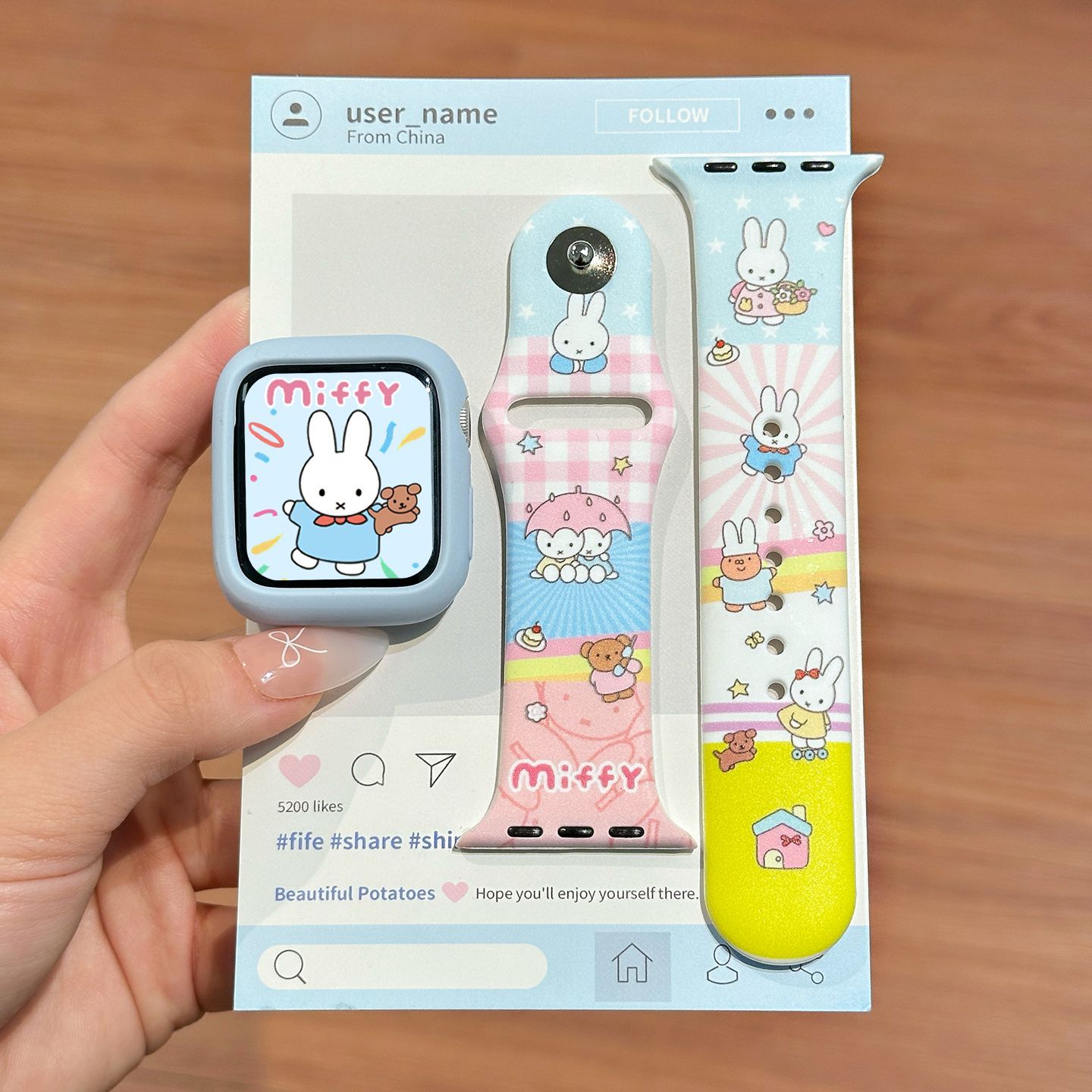 Tali Jam Tangan Silikon Miffy  - Apple Smartwatch Accessories ulasan dan harga